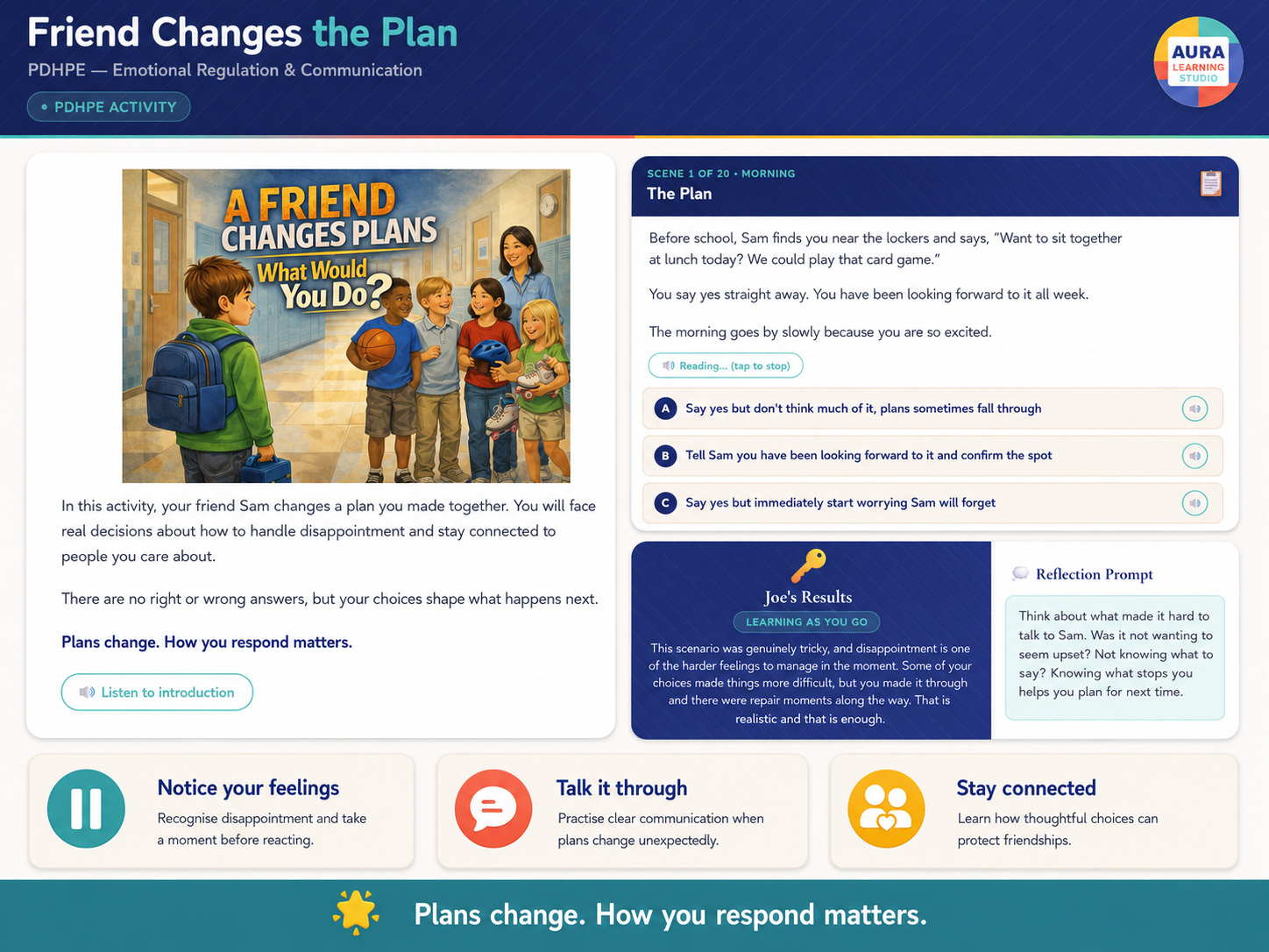 Friend Changes the Plan overview image
